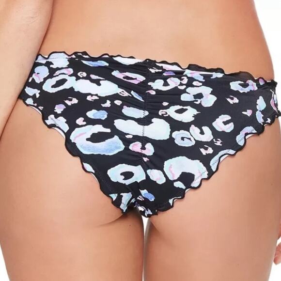 Salt+Cove leopard multi ruffled bikini swim bottom - Picture 2 of 6